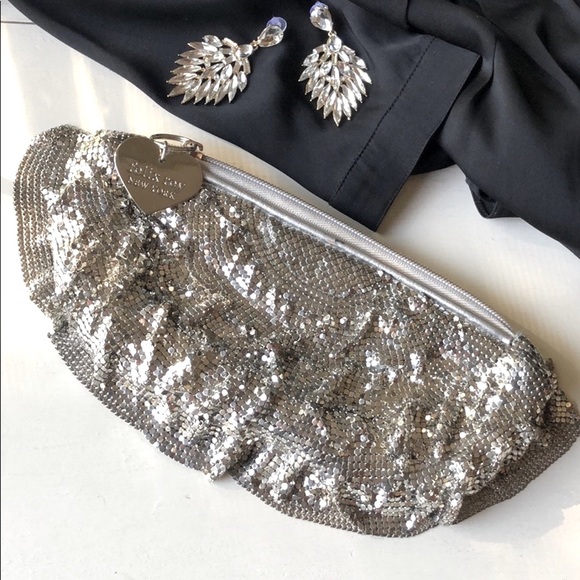 Felix Rey New York Handbags - Felix Rey NYC DISCO Ball Silver Chain metal Clutch